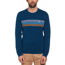 Original Penguin Stripe Jumper - Poseidon Blue
