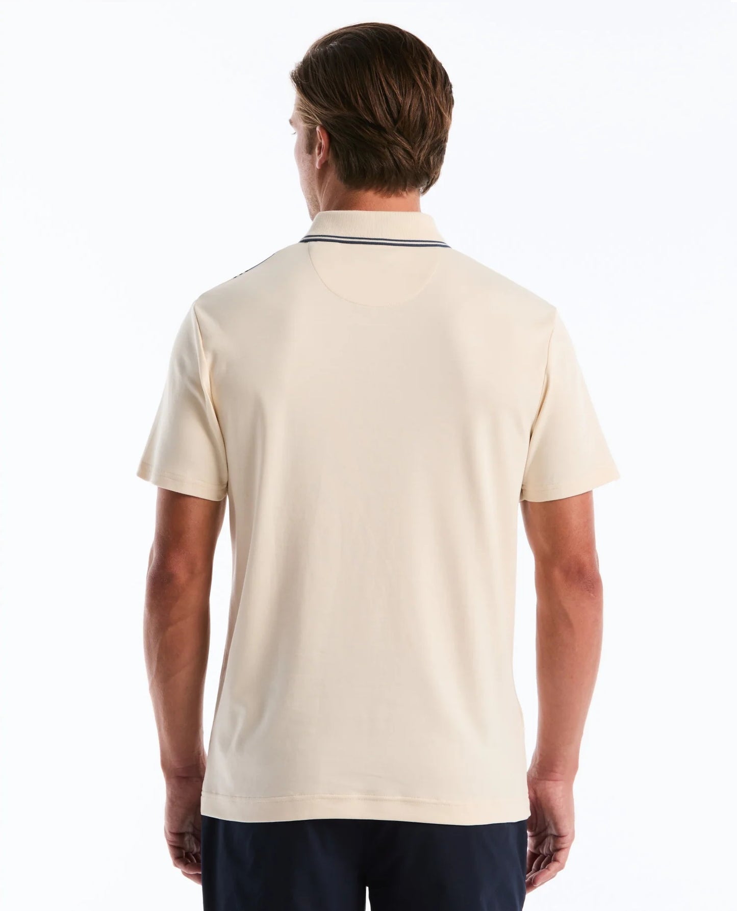 Original Penguin Jacquard Vertical Stripe Polo Shirt - Birch