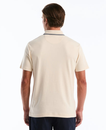 Original Penguin Jacquard Vertical Stripe Polo Shirt - Birch