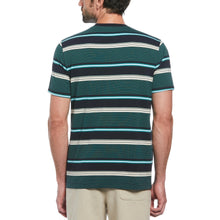 Original Penguin Multi Stripe Jersey Organic Cotton T-Shirt - Dark Sapphire