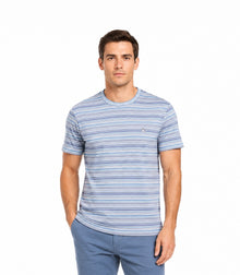 Original Penguin Multi Stripe Jersey Organic Cotton T-Shirt - 422 Spring Lake