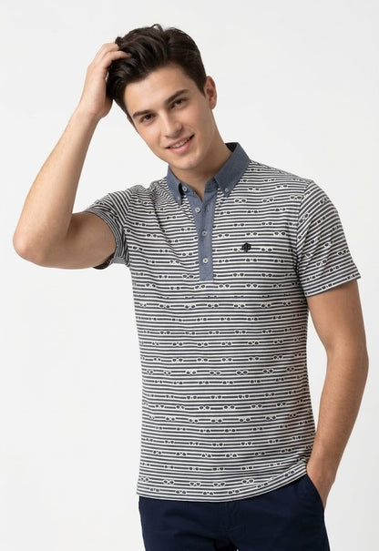 Mish Mash Sunny Short Sleeve Polo Shirt - Blue
