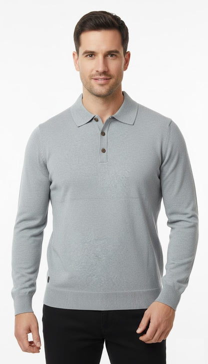 6th Sense Super Long Sleeve Polo Shirt - Alloy