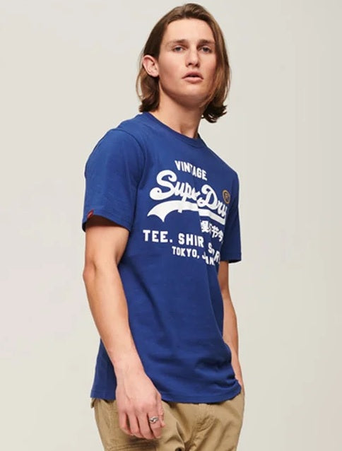 Superdry Vintage Logo Store Classic T-Shirt - Supermarine Navy – Watson  Menswear
