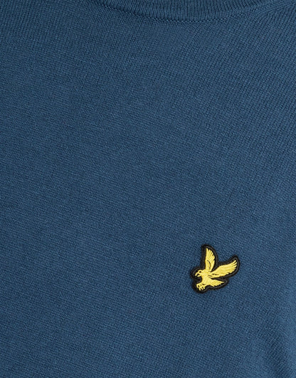 Lyle & Scott Cotton Merino Crew Neck Sweater - Aegean Blue