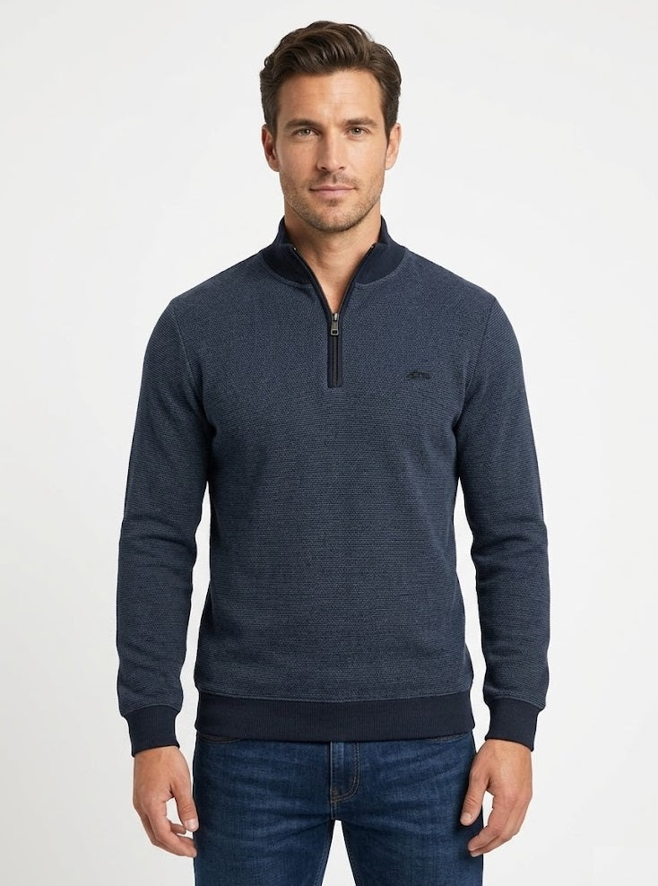 Dario Beltran Half Zip Sweater 631 - Navy