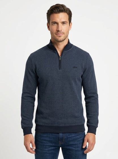 Dario Beltran Half Zip Sweater 631 - Navy