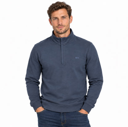 Dario Beltran Half Zip Sweat Shirt - Navy