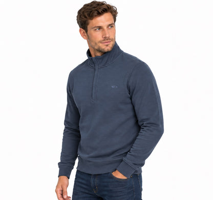 Dario Beltran Half Zip Sweat Shirt - Navy