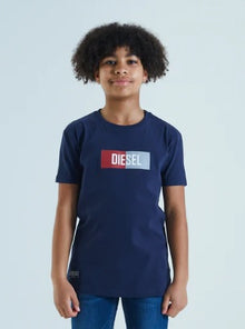 Boys Diesel Gannon Short Sleeve T-Shirt DKB-882 - Navy