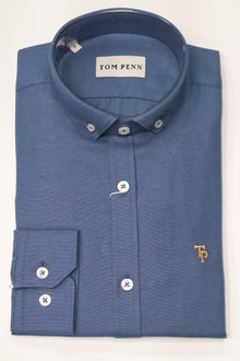 Tom Penn Oxford Long Sleeve Casual Shirt TP-330 - Marine