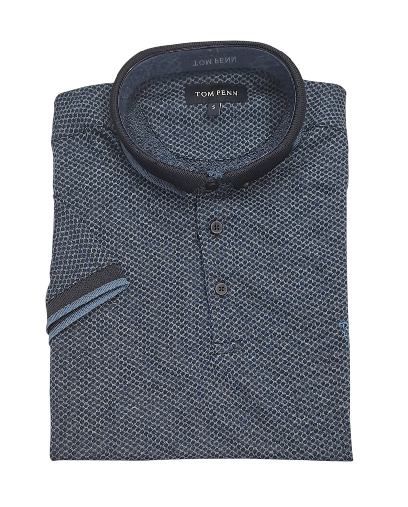 Tom Penn Short Sleeve Polo Shirt TPP-942 - Navy/Blue