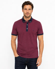 Tom Penn Short Sleeve Polo Shirt - Burgundy