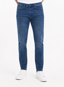 White Label Trent Tpaered Fit Stretch Jean - Mid Blue