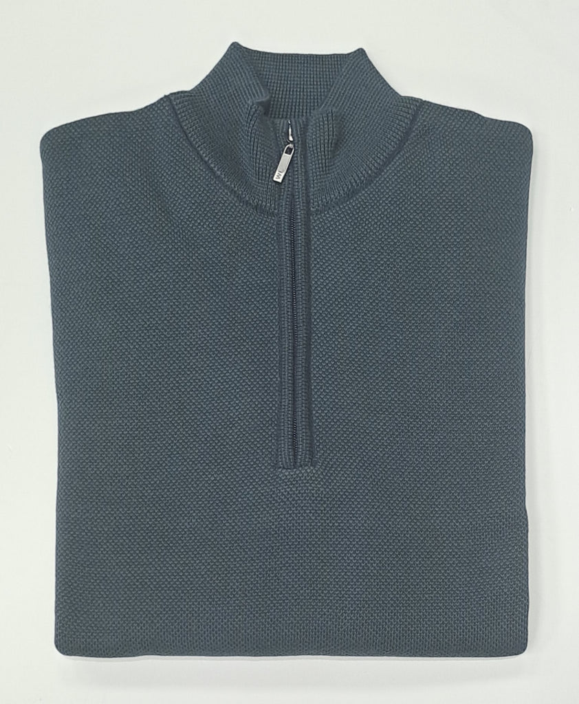 White Label Taylor Half Zip Sweater - Navy/Green