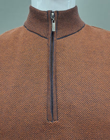 White Label Taylor Half Zip Sweater - Rust