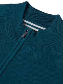 Daniel Grahame Half Zip Long Sleeve Sweatshirt - Dark Teal