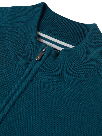 Daniel Grahame Half Zip Long Sleeve Sweatshirt - Dark Teal