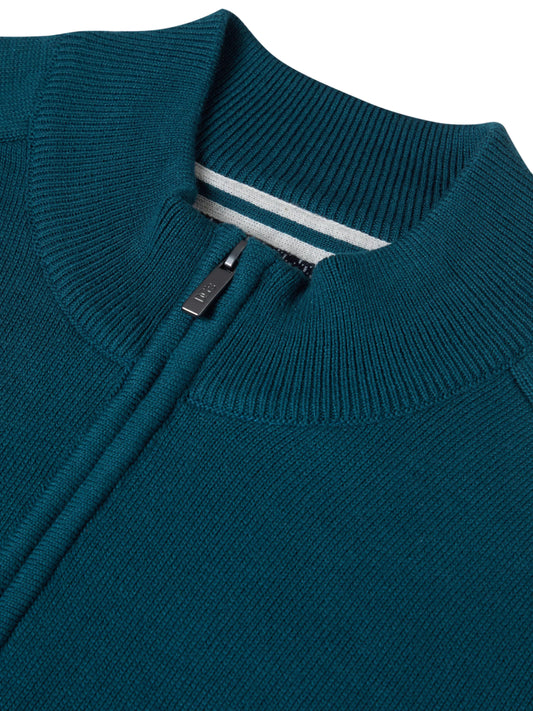 Daniel Grahame Half Zip Long Sleeve Sweatshirt - Dark Teal