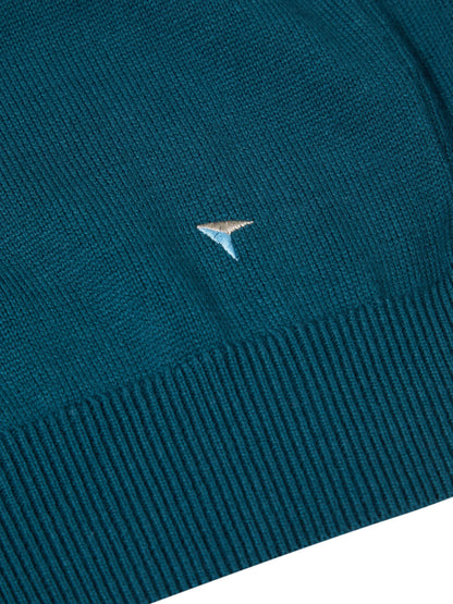 Daniel Grahame Half Zip Long Sleeve Sweatshirt - Dark Teal