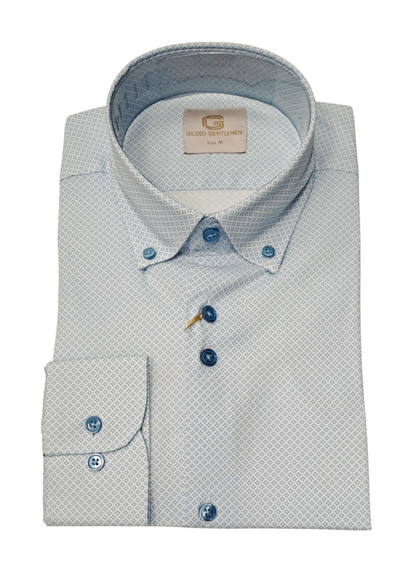 Gilded Gentlemen Long Sleeve Casual Shirt - 3 Teal