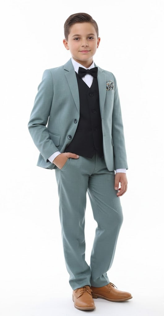 Boys Standar Tedi 3 Piece Suit - Light Green