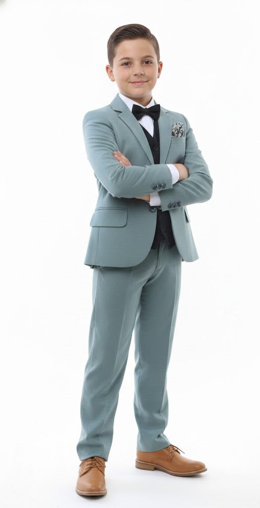 Boys Standar Tedi 3 Piece Suit - Light Green