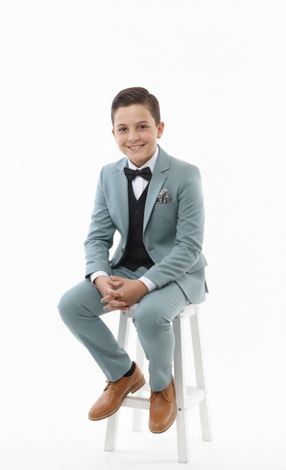 Boys Standar Tedi 3 Piece Suit - Light Green