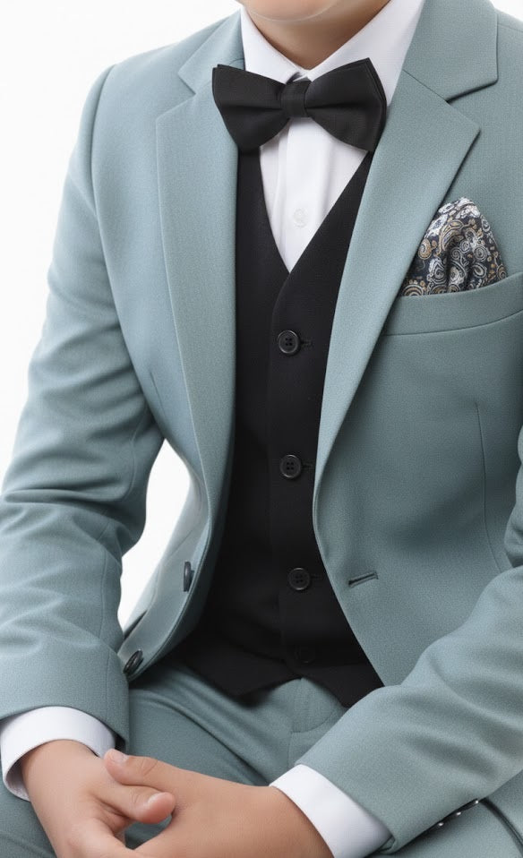 Boys Standar Tedi 3 Piece Suit - Light Green