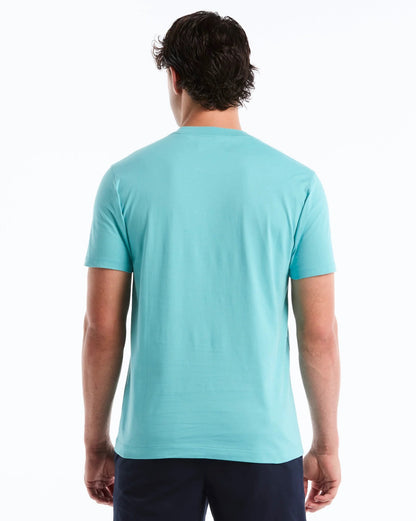 Original Penguin Sticker Pete Logo T-Shirt - Cool Blue