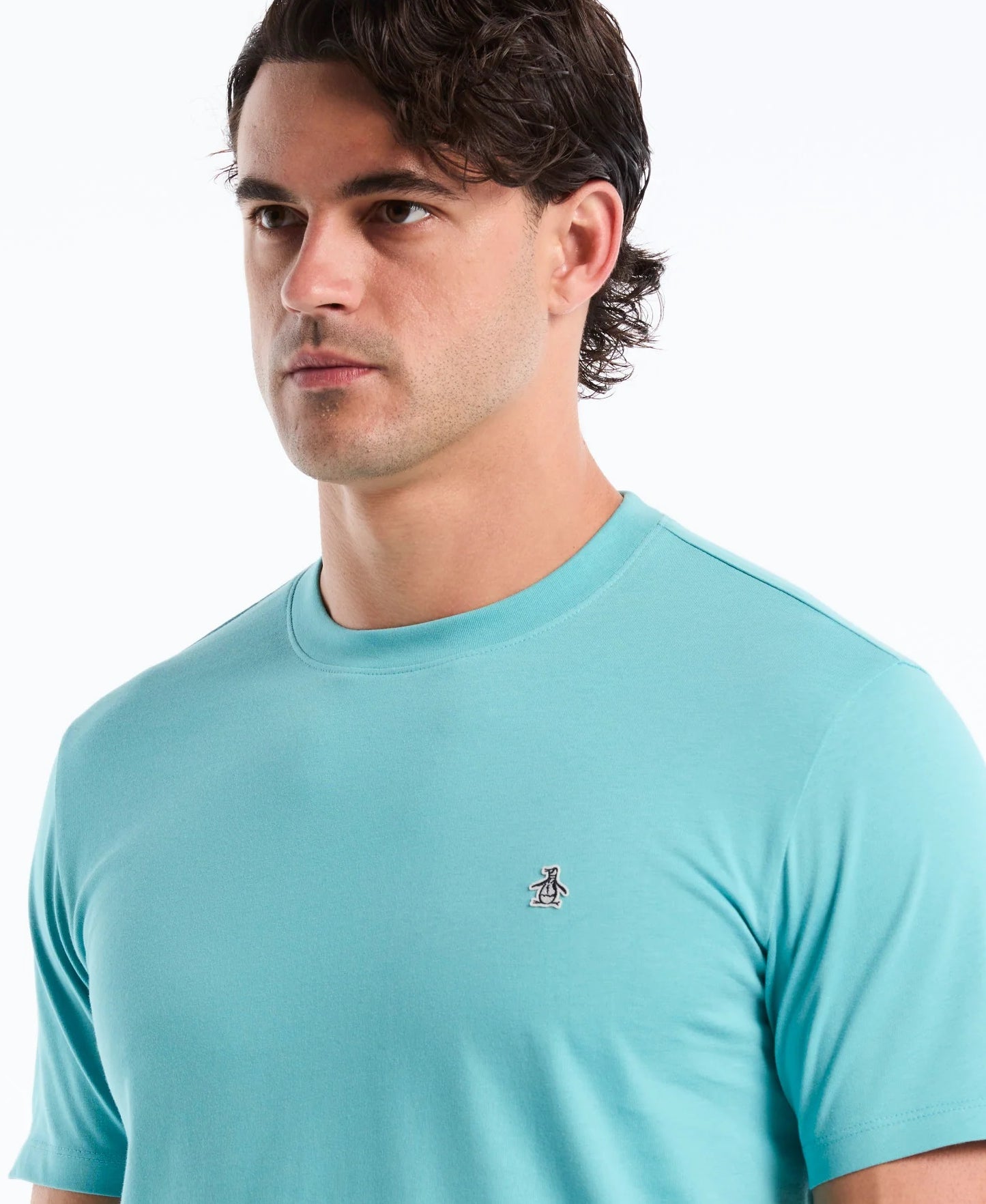Original Penguin Sticker Pete Logo T-Shirt - Cool Blue