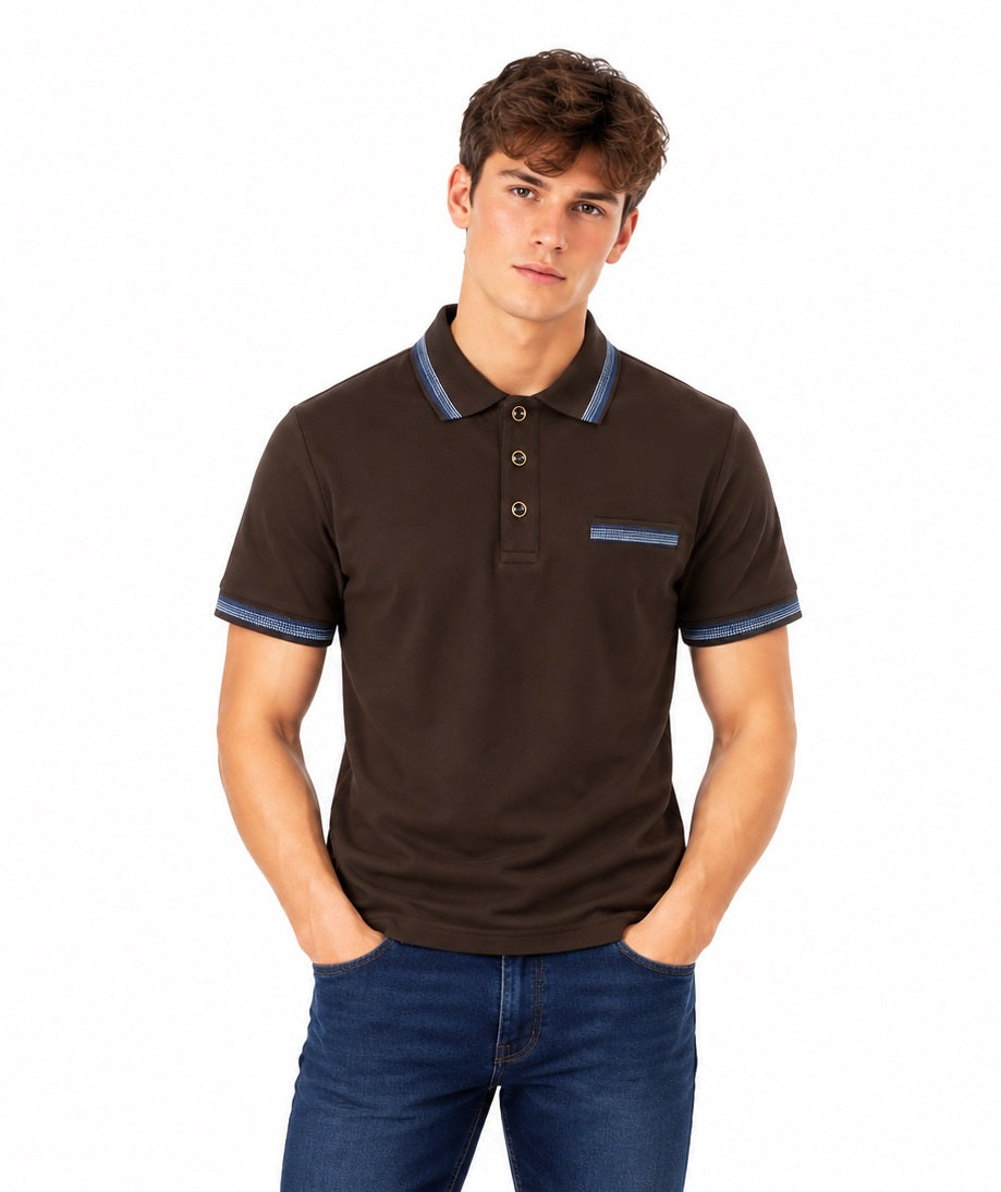 Mish Mash Tempest Polo Shirt - Mocha