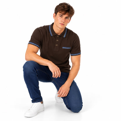 Mish Mash Tempest Polo Shirt - Mocha