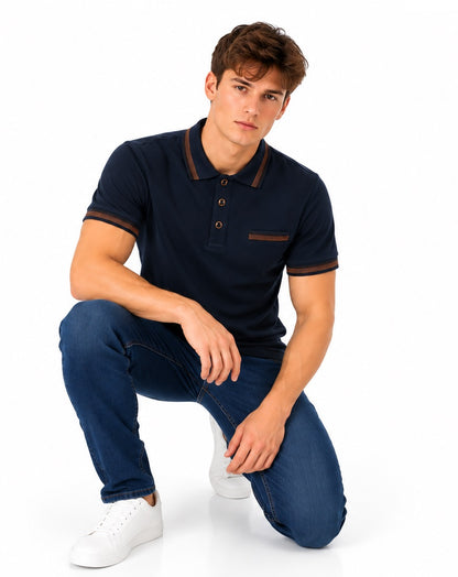 Mish Mash Tempest Polo Shirt - Navy