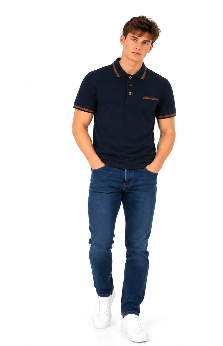 Mish Mash Tempest Polo Shirt - Navy