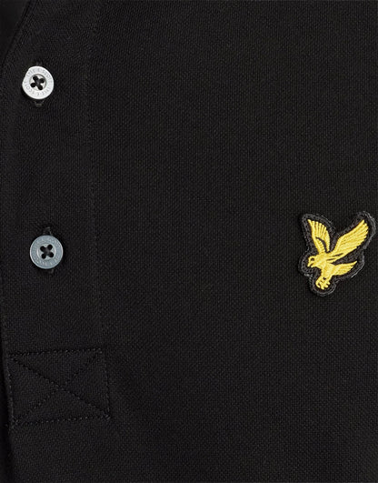 Lyle & Scott Tipped Polo Shirt - Jet Black/Pink Flare