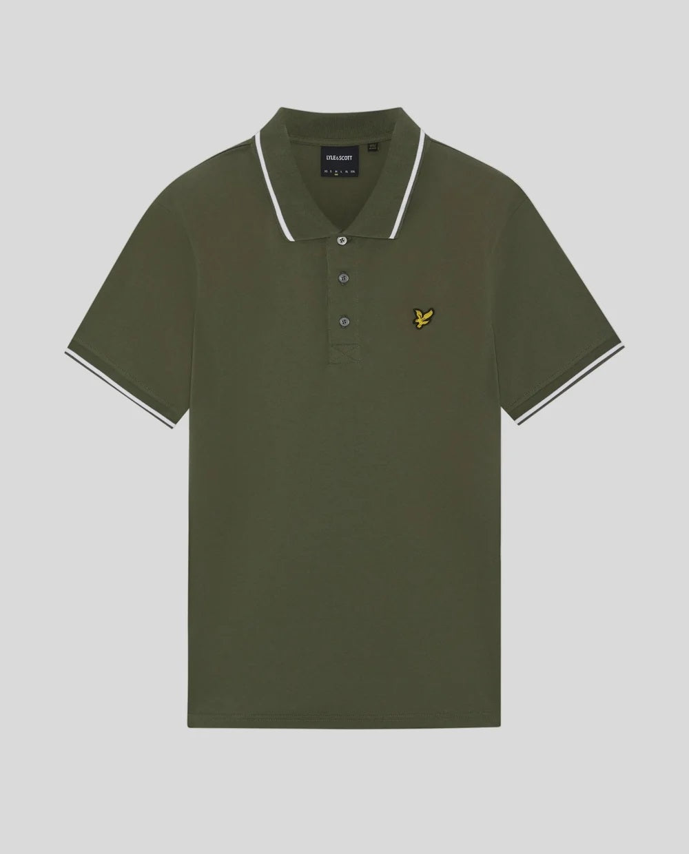Lyle & Scott Tipped Polo Shirt - True Olive/White