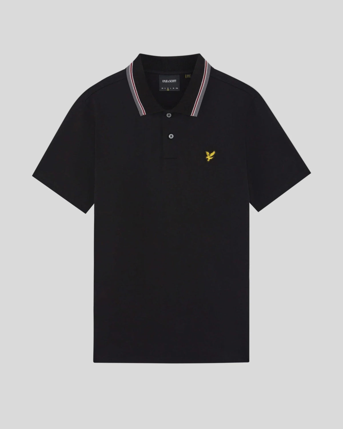 Lyle & Scott Tipped Track Polo Shirt - Jet Black
