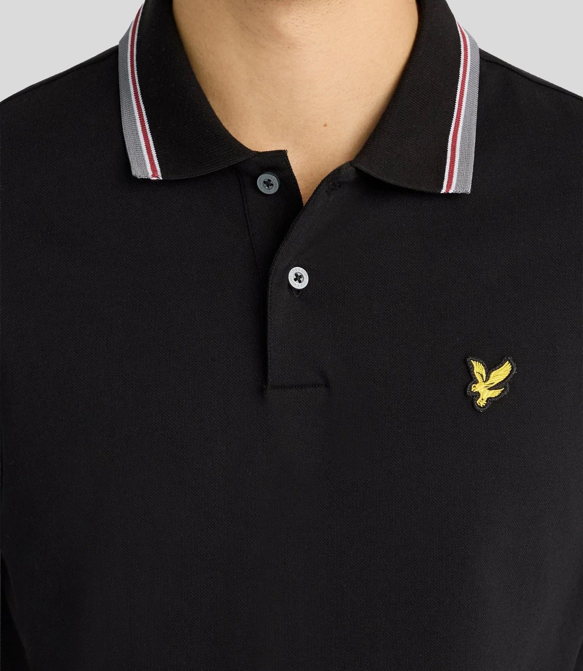 Lyle & Scott Tipped Track Polo Shirt - Jet Black
