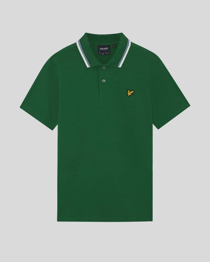Lyle & Scott Tipped Track Polo Shirt - Clover Green