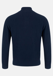 6th Sense Tommy Half Zip Sweater - Indigo