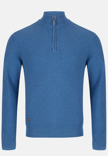 6th Sense Tommy Half Zip Sweater - True Blue
