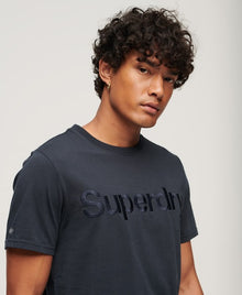 Superdry Tonal Embroidered Logo T-Shirt - Eclipse Navy