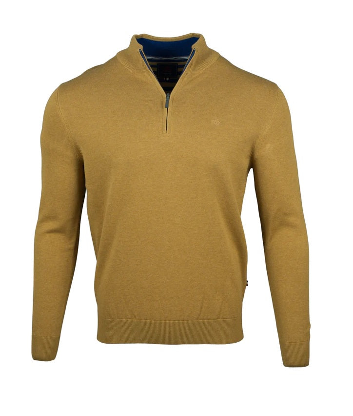 Andre Tory Half Zip Sweater - Amber