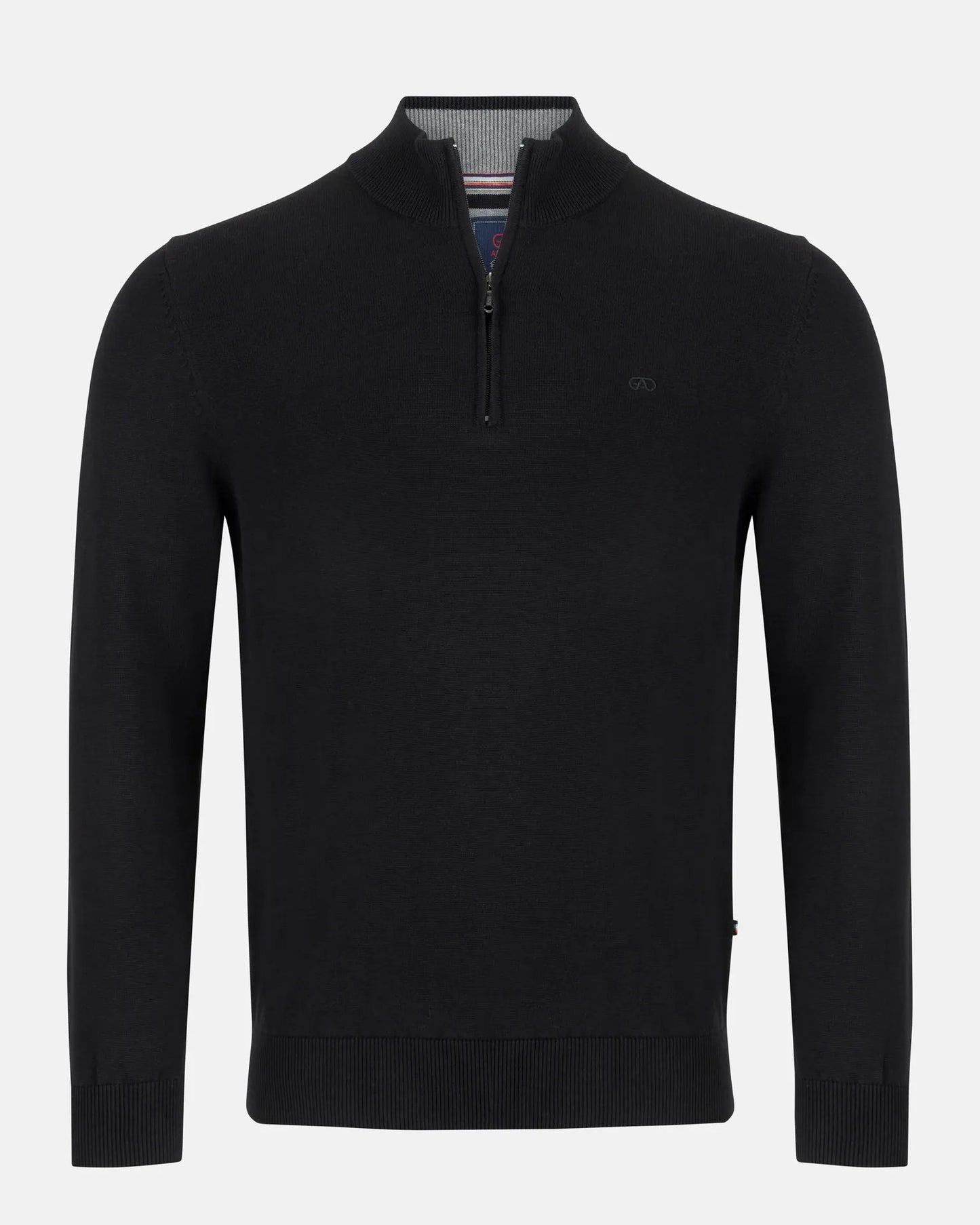 Andre Tory Half Zip Sweater - Black