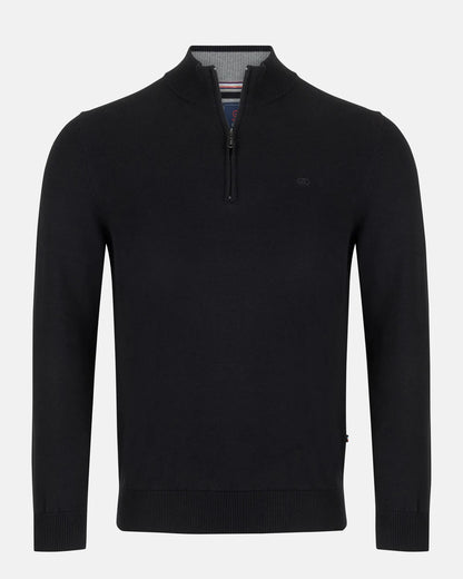 Andre Tory Half Zip Sweater - Black