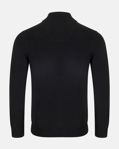 Andre Tory Half Zip Sweater - Black