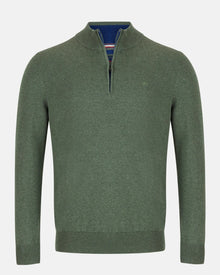 Andre Tory Half Zip Sweater - Olive