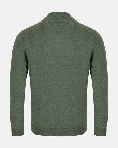 Andre Tory Half Zip Sweater - Olive