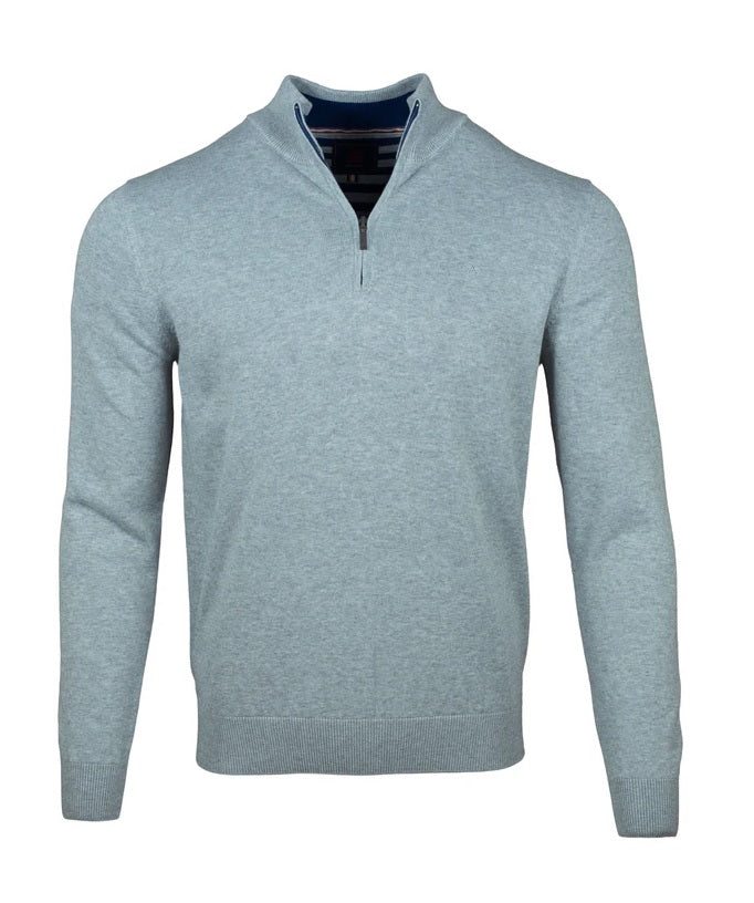 Andre Tory Half Zip Sweater - Silver